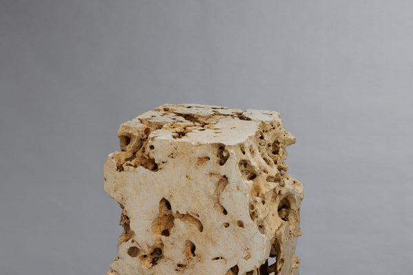 Hand Carved Eroded Limestone Pedestal from East Bali