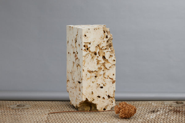 Hand Carved Eroded Limestone Pedestal from East Bali