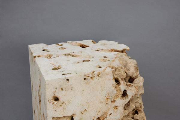 Hand Carved Eroded Limestone Pedestal from East Bali