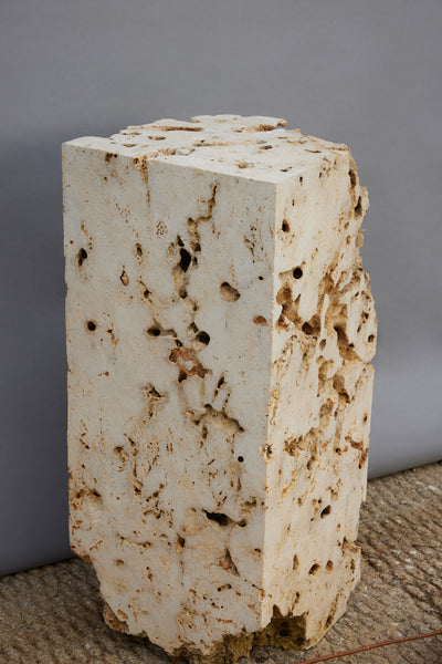 Hand Carved Eroded Limestone Pedestal from East Bali