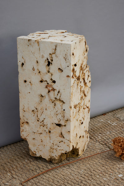 Hand Carved Eroded Limestone Pedestal from East Bali