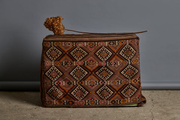 19th Century Kars Cradle Bag Upholstered Side Table / Bench