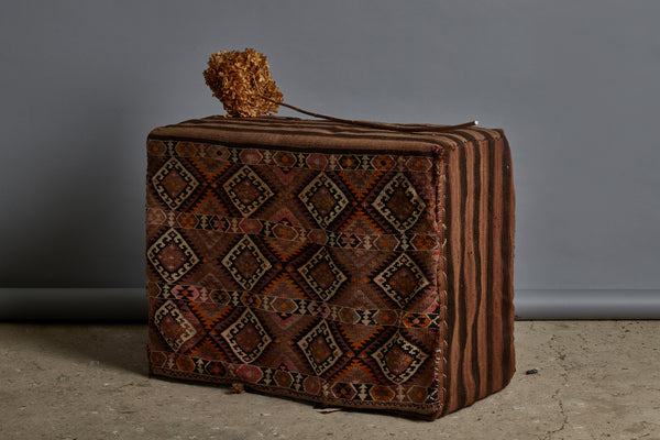 19th Century Kars Cradle Bag Upholstered Side Table / Bench