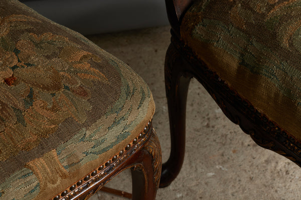 Pair of 19th Century Side Chairs Covered in an Aubusson Tapestry