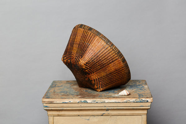 Woven Lombok Basket with Wide Black Bands