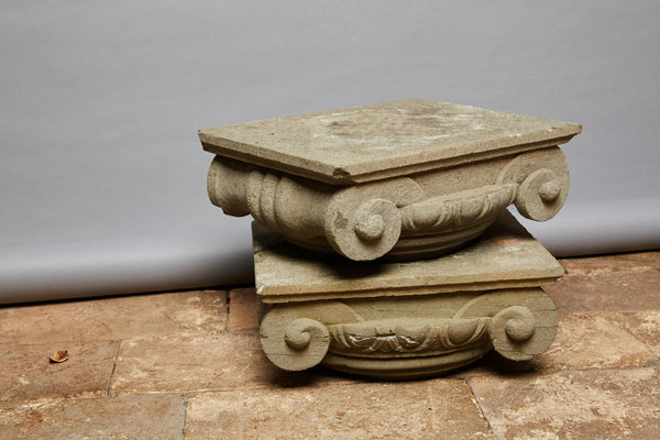 Pair of 17th Century Pietra Serena Capitals
