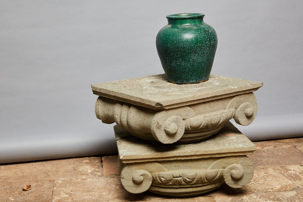 Pair of 17th Century Pietra Serena Capitals