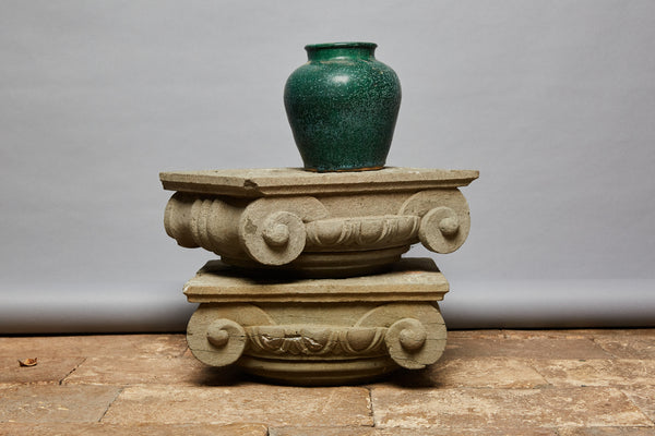 Pair of 17th Century Pietra Serena Capitals
