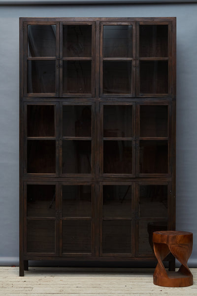 Mid 19th Century Teak Dutch Colonial Apothecary Cabinet from Jakarta