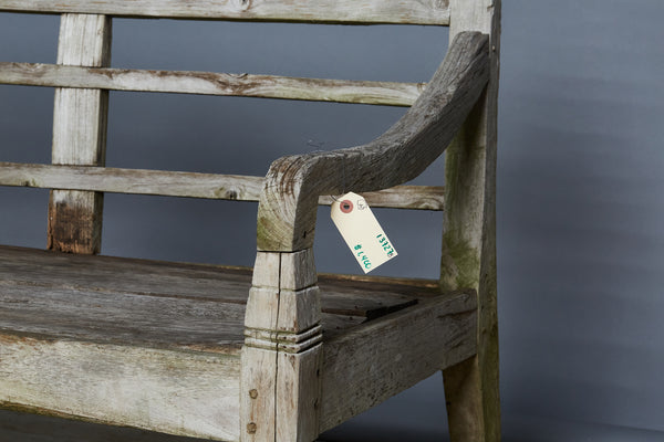 Simple Weathered Dutch Colonial Teak Bench