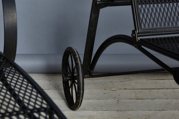 Pair of Heavy Wrought Iron Patio Chaises