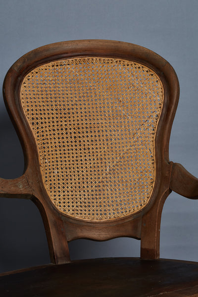 Teak & Rattan Dutch Colonial Settee