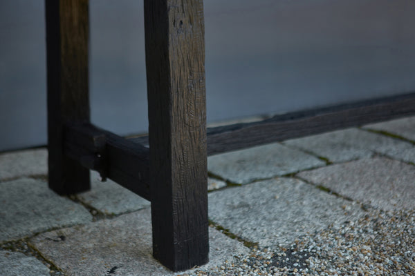 Bornean Ironwood Table with Inlaid 18th Century Belgian Bluestone