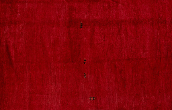 Medium Sized Red Field Chichaoua Carpet with Floating Geometrics  ................... (6' 3'' x 9' 9'')