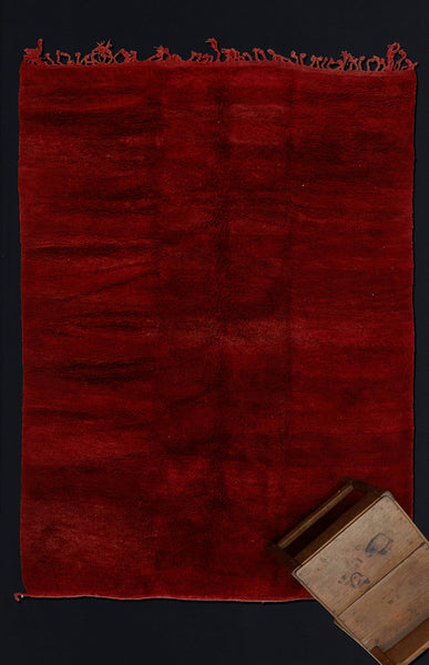 Medium Sized Red Field Chichaoua Carpet .................. (5' 8'' x 8' 2'')