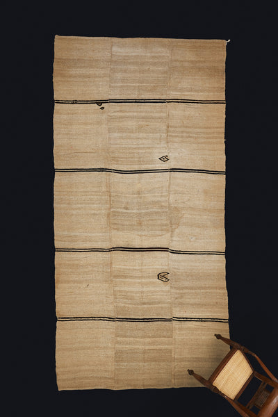 Large Hemp Carpet with Stripes & Symbols (6' x 12' 5'')
