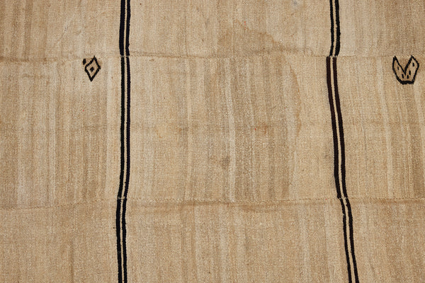 Large Hemp Carpet with Stripes & Symbols (6' x 12' 5'')