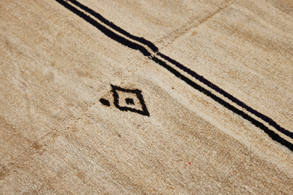 Large Hemp Carpet with Stripes & Symbols (6' x 12' 5'')