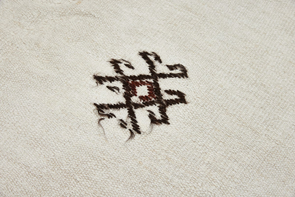 Large 2 Piece Natural Hemp Carpet with S-Designs and Chevron in Red & Natural Brown.................(12' 4'' x 11' 2'')