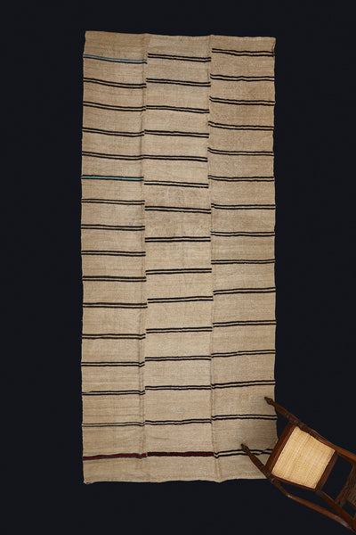 Hemp Carpet with Multicolor Stripes(5' 8'' x 15' 4'')