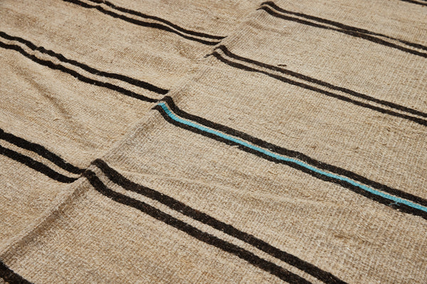 Hemp Carpet with Multicolor Stripes(5' 8'' x 15' 4'')