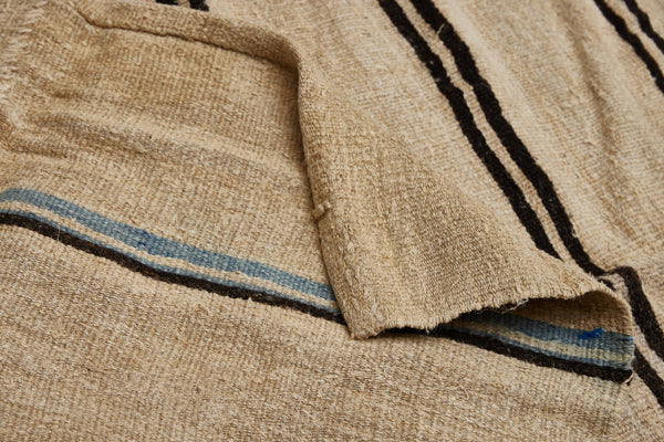 Hemp Carpet with Multicolor Stripes(5' 8'' x 15' 4'')