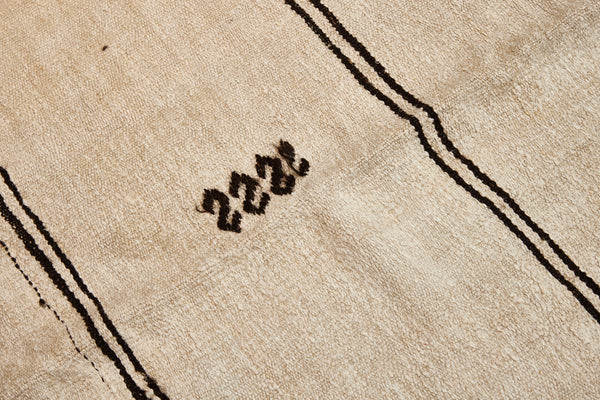 Large 1 Piece Natural Hemp & Goat Hair Carpet from Northern Iran ...................(6' 6'' x 13' 3'')