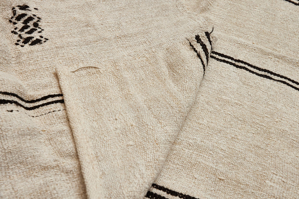 Large 1 Piece Natural Hemp & Goat Hair Carpet from Northern Iran ...................(6' 6'' x 13' 3'')