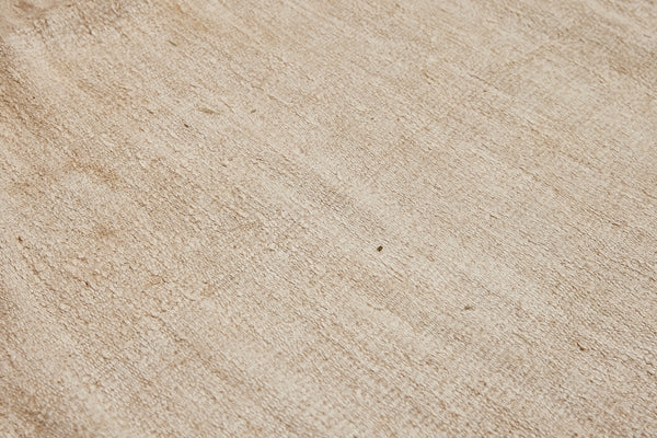 Large Finely Woven Single Piece Cream Colored Hemp Carpet with One Chocolate Line.............(7' 1'' x 11' 9'')