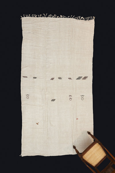 Medium Hemp Carpet with Symbols (5' 10' 'x 11' 2'')