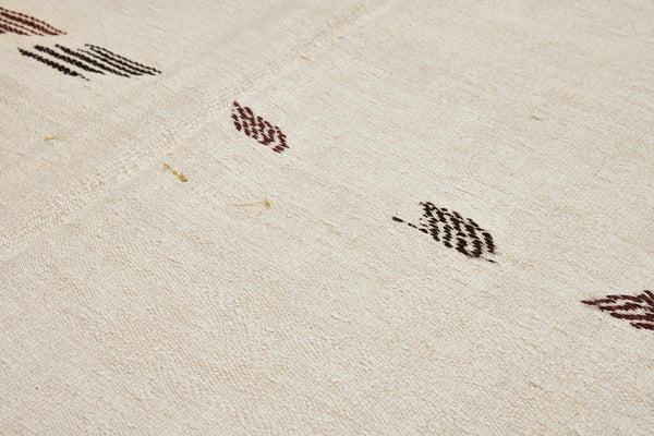 Medium Hemp Carpet with Symbols (5' 10' 'x 11' 2'')