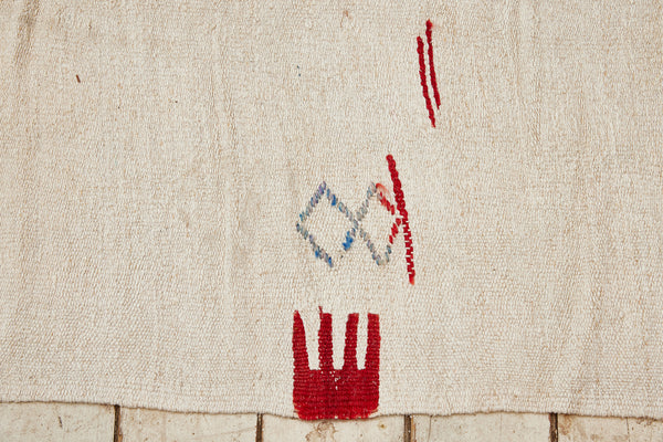 Natural Hemp Carpet-Black & Colored Symbols (5'11''x11'1'')
