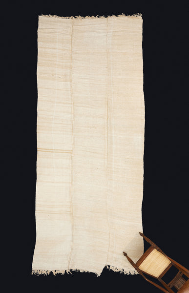 Large Cream-Colored Hemp Carpet from Northern Iran (6' 4" x 17')