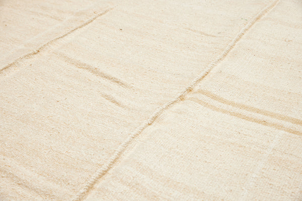 Large Cream-Colored Hemp Carpet from Northern Iran (6' 4" x 17')