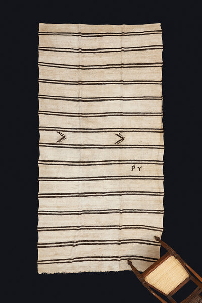 Medium Hemp Carpet with Stripes (5' 2" x 11' 6")