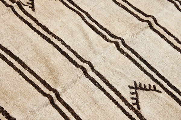 Medium Hemp Carpet with Stripes (5' 2" x 11' 6")