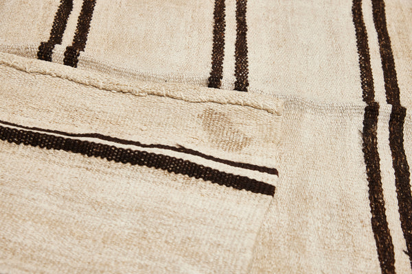 Medium Hemp Carpet with Stripes (5' 2" x 11' 6")