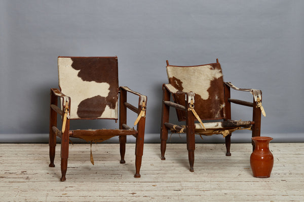 Pair of "Humahuaca Patentado" Argentian Pony Skin Gaucho Chairs