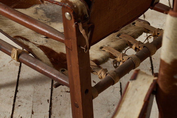 Pair of "Humahuaca Patentado" Argentian Pony Skin Gaucho Chairs