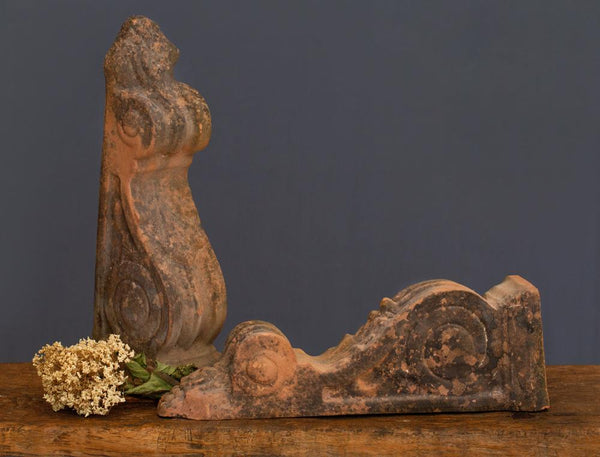 Pair of 18th Century Greek Terracotta Corbels