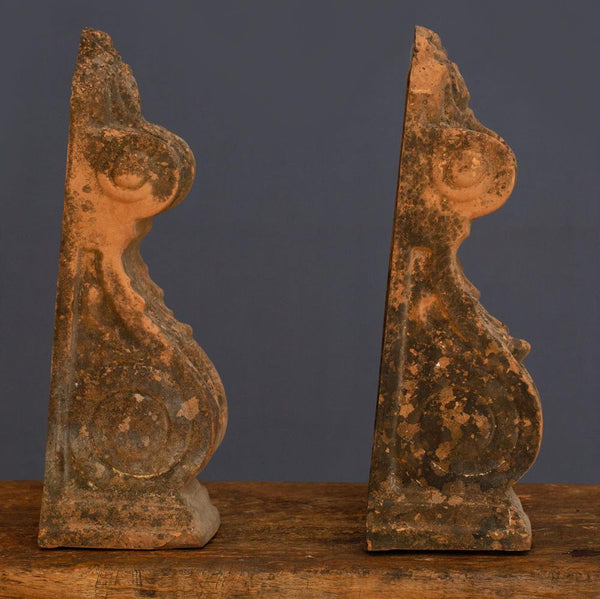 Pair of 18th Century Greek Terracotta Corbels