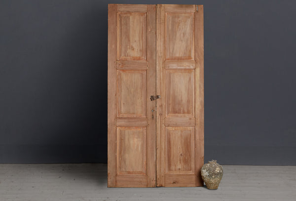 Late 19th Century Pair of Dutch Colonial Teak Doors from Jakarta