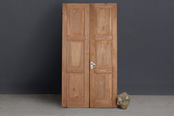 Late 19th Century Pair of Dutch Colonial Teak Doors from Jakarta