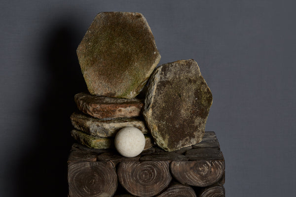 Hex Granite Chinese Tile 17th Century