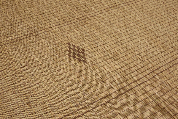 Light Colored Tuareg Mat with Simple Bands and Floating Diamonds .............. (8' 1'' x 15' 9'')