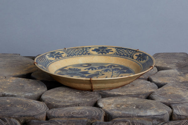 Ming Swatow Blue & White Shipwreck Plate ca 1540