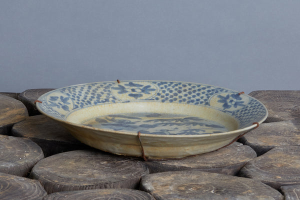 Ming Swatow Blue & White Shipwreck Plate ca 1540