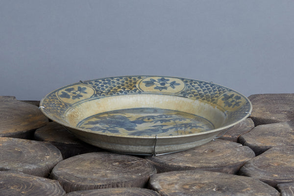 Ming Swatow Blue & White Shipwreck Plate ca 1540