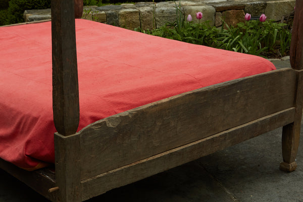 Simple Teak Dutch Colonial Canopy Bed from Java