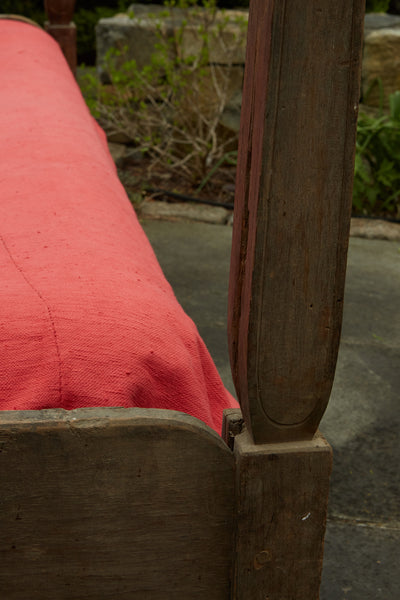 Simple Teak Dutch Colonial Canopy Bed from Java